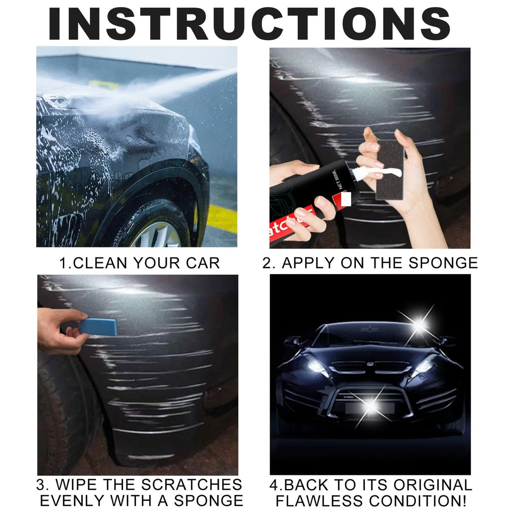 Automotive scratch repair cream bottle in 60ml size for car paint scratches