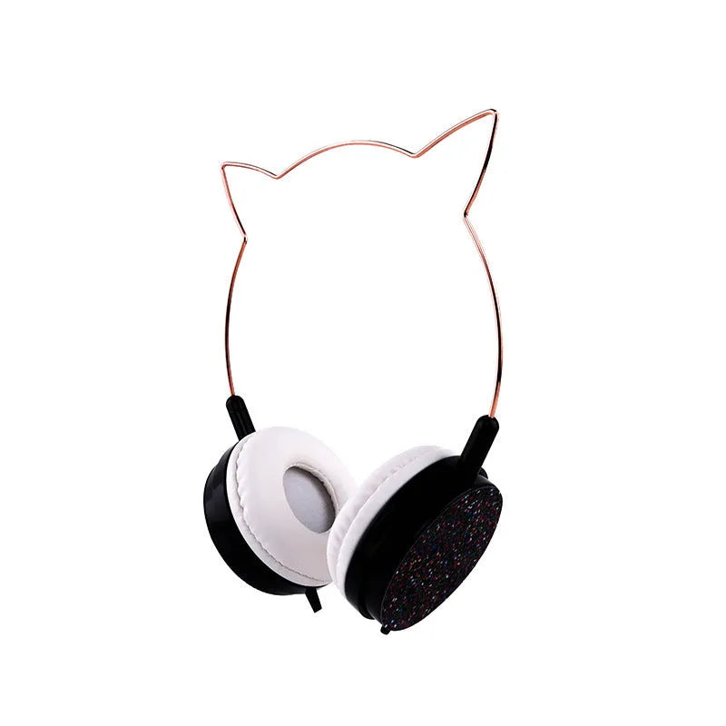 Wired over-ear headphones in black with 30mm driver, built-in microphone, and 1.2m PVC cable