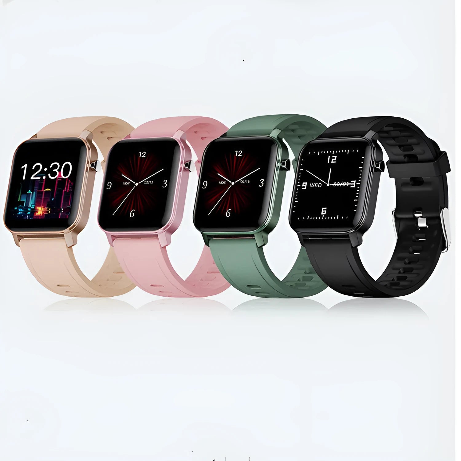 M2 smart bracelet watch with black silicone strap and colour screen displaying health metrics.
