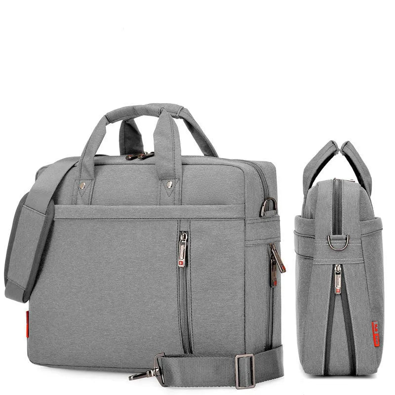 Waterproof Oxford cloth laptop bag with multi-pocket storage, adjustable shoulder strap and 13-17 inch size options