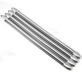 Set of 4 silver electroplated car anti-collision bumper protector strips 41cm long