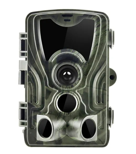 Green cellular trail camera for hunting with 16MP sensor and infrared night vision LEDs