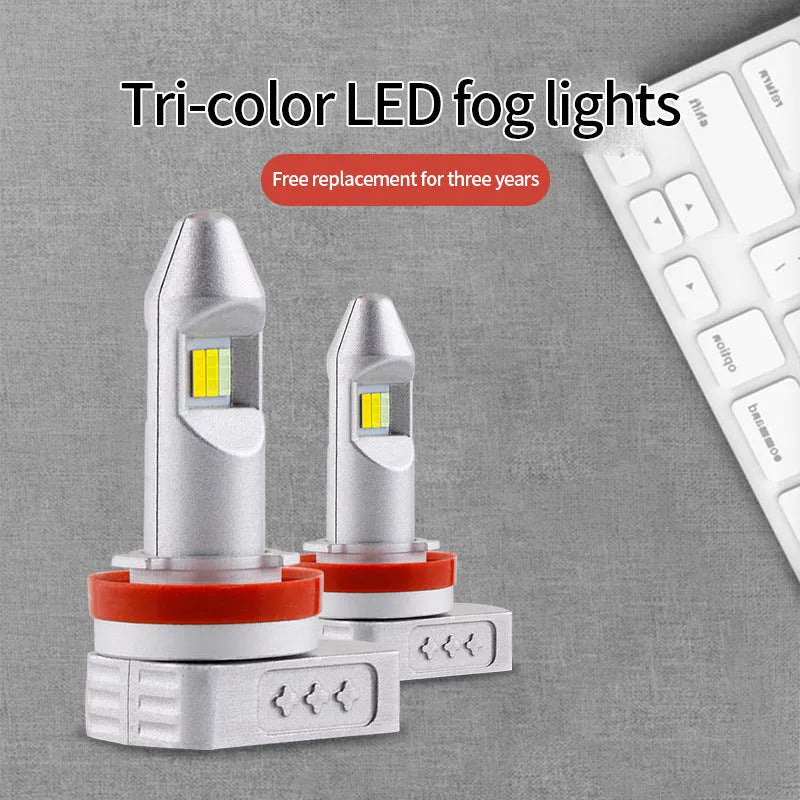 Universal LED fog lamp bulb retrofit light with aluminium housing, formats H8 H9 H11 9005 9006 PSX24 PSX26.