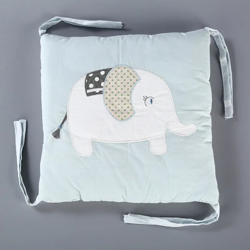 Baby cotton elephant bed 30x30cm in Morandi colour with animal pattern, six sets for crib use