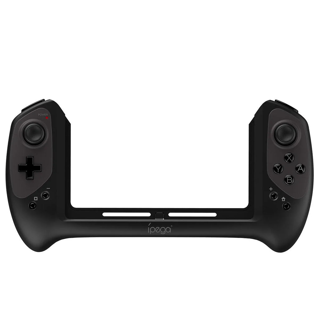 Black wireless gamepad controller for Nintendo Switch with Type-C connector and ergonomic curved grips