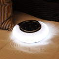 Bluetooth speaker desk lamp with subwoofer, touch dimming, white yellow blue light, 148mm folding design