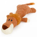 28cm bite-resistant dog plush toy in lying wolf, elephant, or lion design for puppies