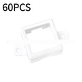 White plastic LED protective lampshade measuring 1.7cm by 6cm for fixed bracket mounting