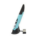 Wireless mouse pen in black with USB receiver, rechargeable 2.4G design for travel and presentations