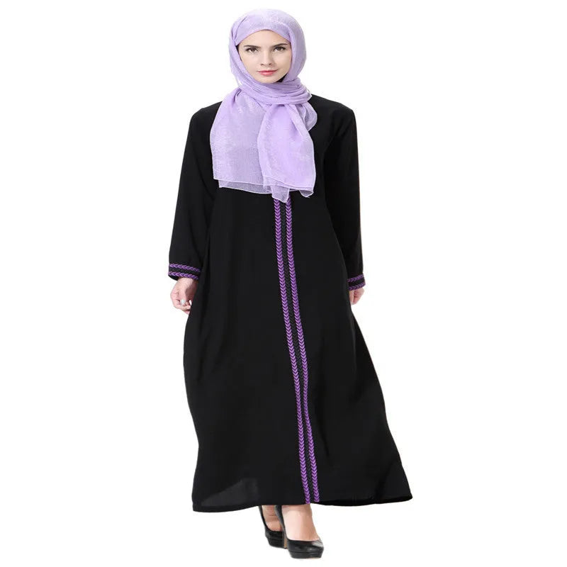 National dress gown robe in cotton and linen blend, available in Gold, Grey, or Purple, sizes S to 3XL.