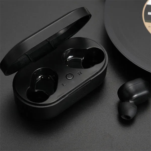 M1 Bluetooth wireless stereo headset in black or white colour with earbud design