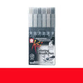 Set of watercolour markers with brush tips showing colour range options