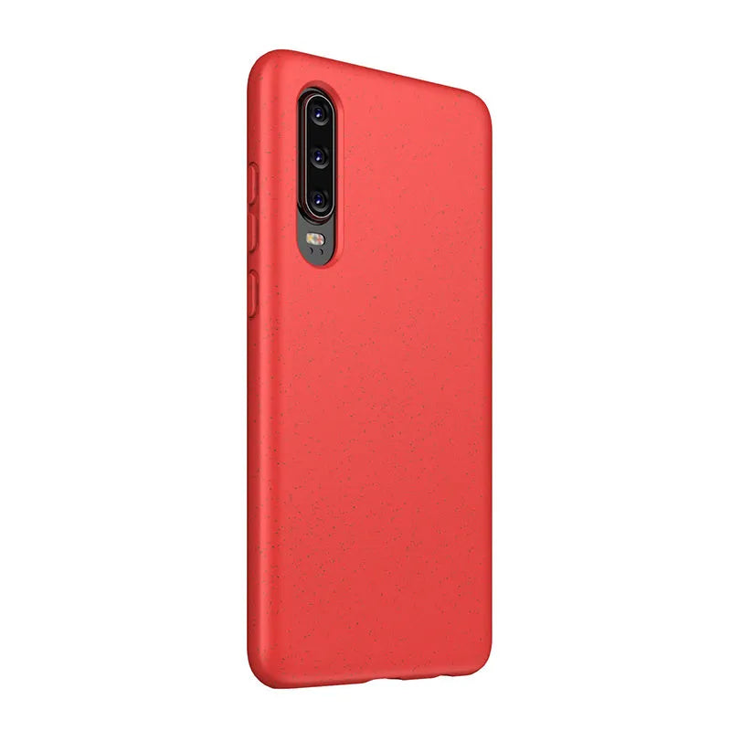 Huawei P30 phone case in TPU, showing Army Green colour option on a phone.