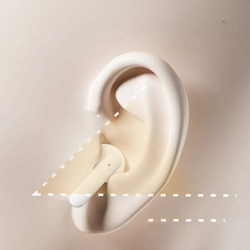 Full-colour touch screen Bluetooth earphones with ear hook design in black or white