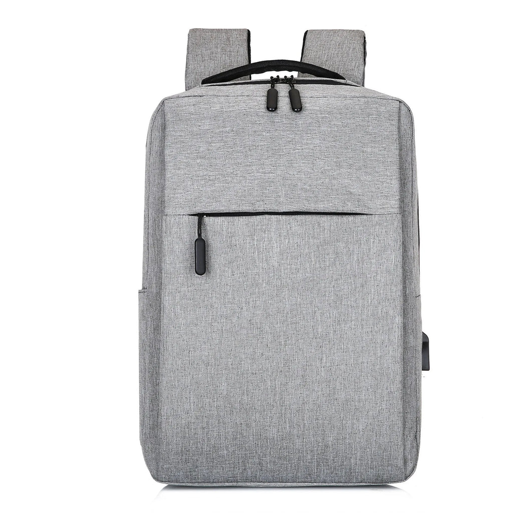 Large black sports backpack with multiple compartments, curved shoulder straps and USB charging port on side