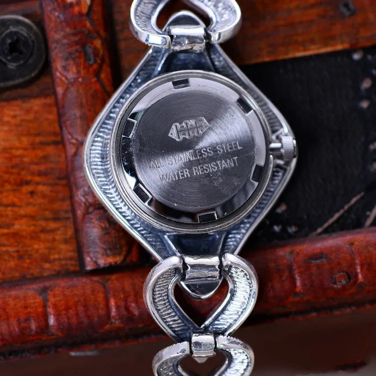 Love Thai Silver heart-shaped diamond processing women's bracelet watch in Photo Colour