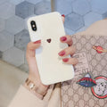 Slim white hard back cover case for iPhone X, shown next to a Bluwhite variant.