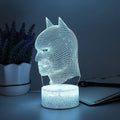 Bat Head 3D LED nightlight with black ABS base and acrylic board, 7 colour touch control