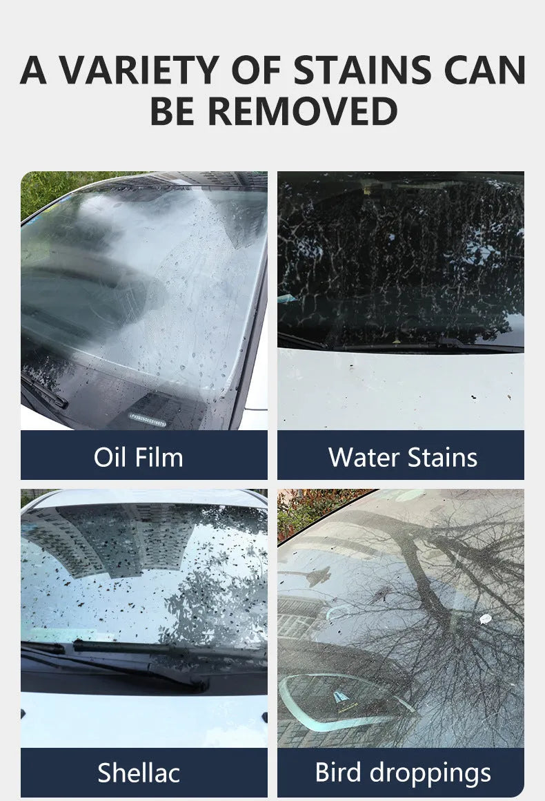 Jar of glass oil film remover cleaning cream paste for car and home windows