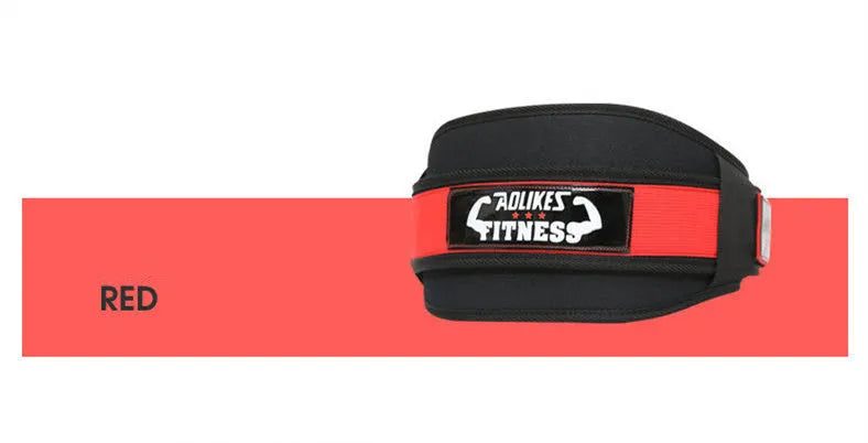 Nylon fitness waistband for weightlifting in black, red, yellow colours available in multiple sizes