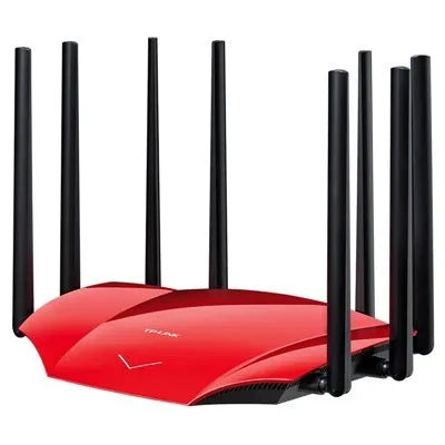 Dual-band wireless router with 4 LAN slots and built-in firewall