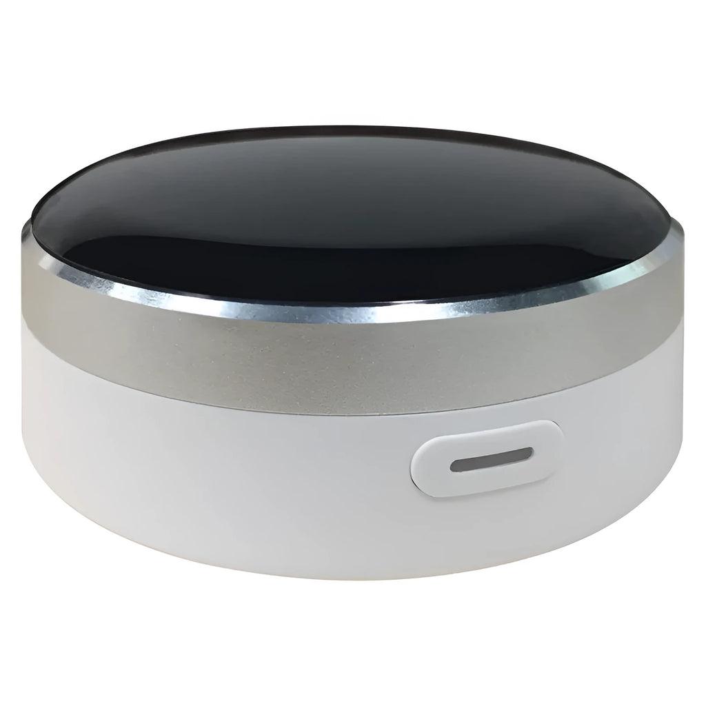 White universal remote control with infrared and RF dual-mode functionality