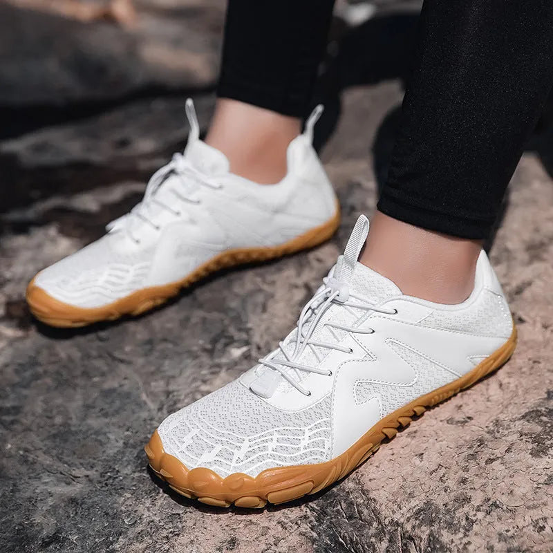 Couple sports climbing shoes with Flyknit lining and rubber soles in multiple colour options