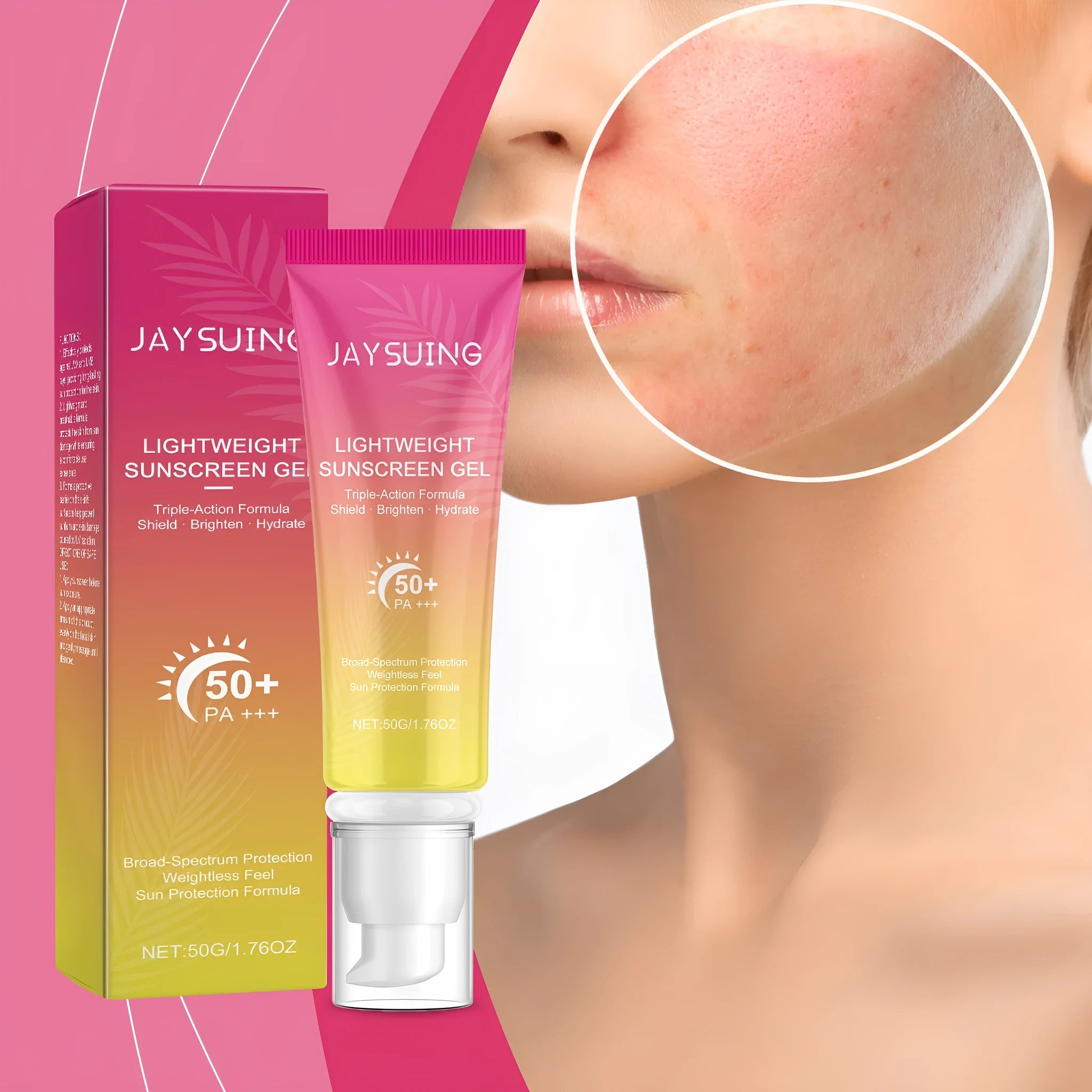 Lightweight protective sunscreen cream tube with natural ingredients for summer outdoor use