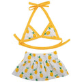 New summer dog pet bikini suit in cotton and polyester for small medium dogs pink dots peach pineapple colours