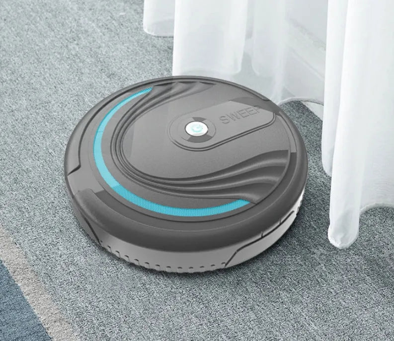 Auto sweeping vacuum robot cleaner with remote control, 23cm diameter, 6.5cm height, environmental plastic body