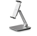 Foldable aluminium desktop phone and tablet stand with 360° rotation