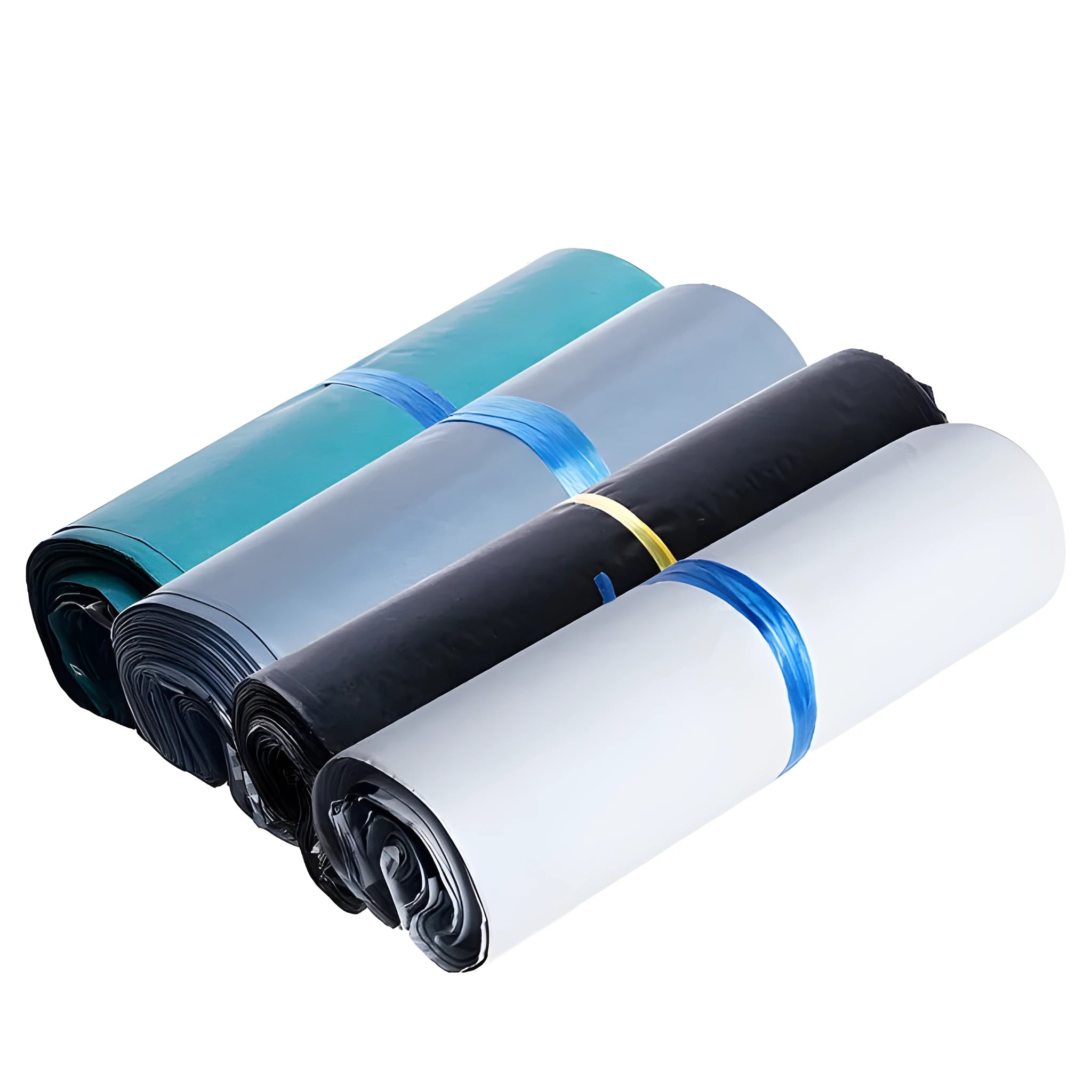 PE plastic courier clothing bag with adhesive strip seal in various sizes and colours