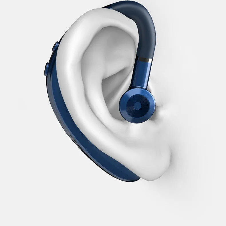 Sports running driver single ear hanging Bluetooth headset S109 in black with charging case