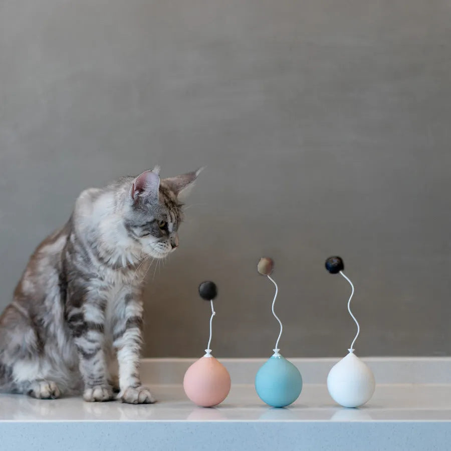 Electric cat toy moving toy ABS plastic 7x7x15 cm pink blue white colour options