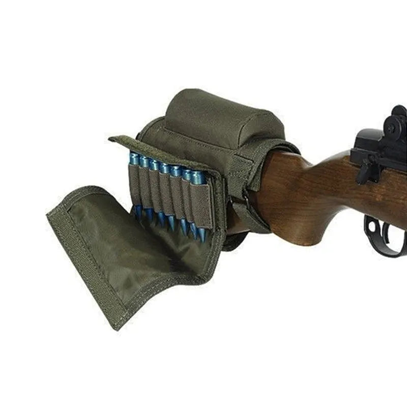 Tactical Crown ambidextrous nylon cheek rest with ammunition carrier for .308 and .300 Winmag in black