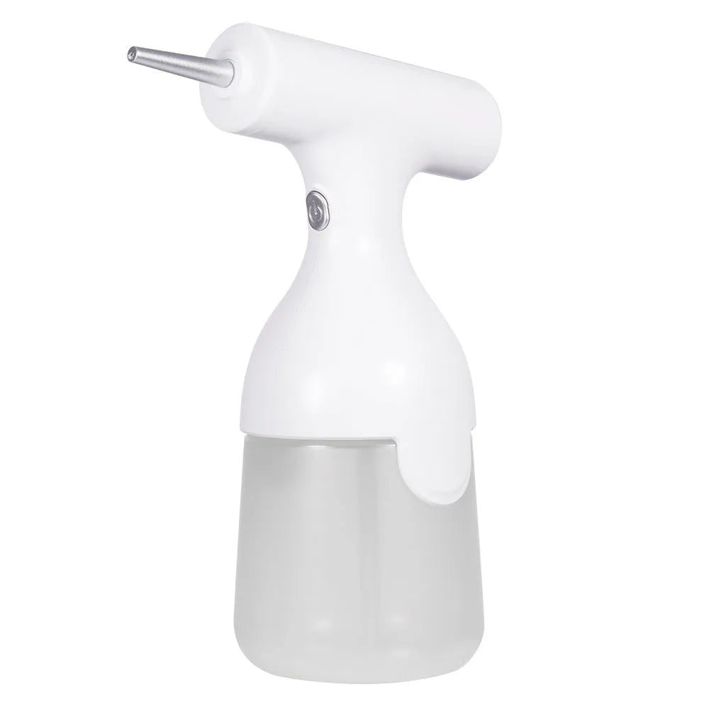 White electric liquid foam dispenser gun with 350ml capacity and IPX5 waterproof rating