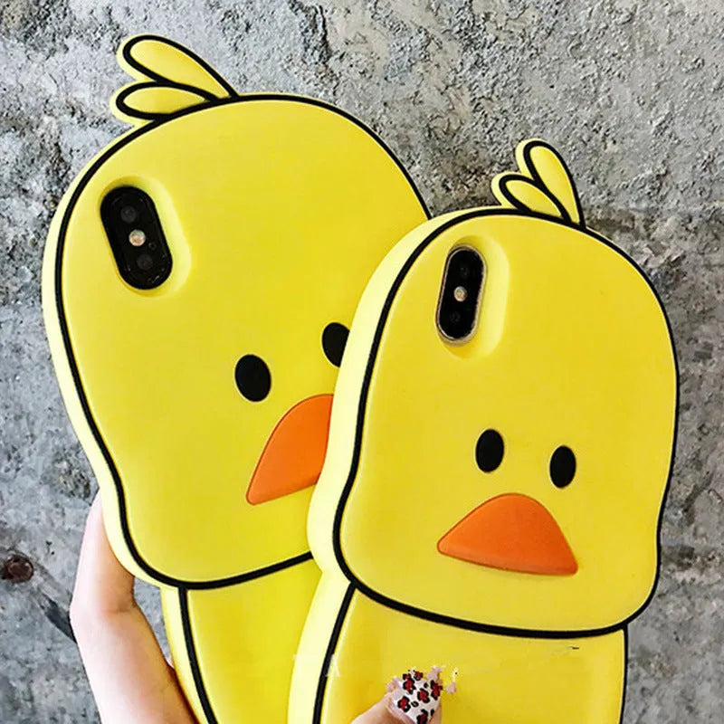 Green silicone iPhone case with cartoon animal design showing back cover style for drop protection
