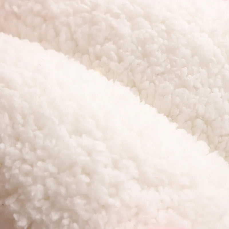 Closed washable cat nest with removable cushion in blue, pink, or purple colour