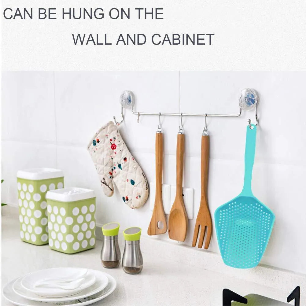 Plastic kitchen colander strainer with large scoop design in multiple colour options