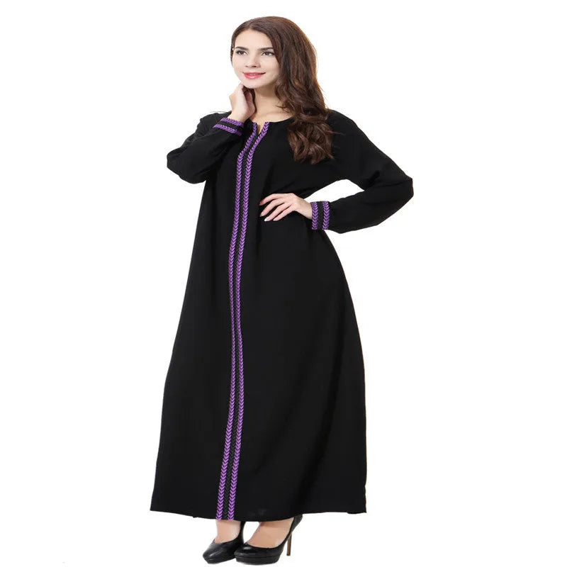 National dress gown robe in cotton and linen blend, available in Gold, Grey, or Purple, sizes S to 3XL.