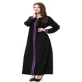 National dress gown robe in cotton and linen blend, available in Gold, Grey, or Purple, sizes S to 3XL.