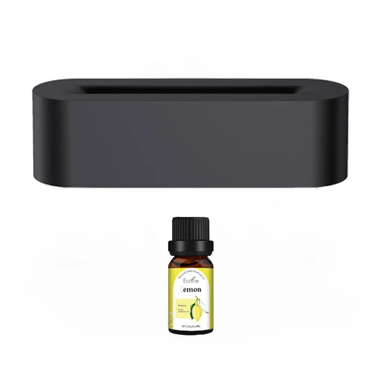 White square flame aroma diffuser with LED fire effect and ultrasonic humidifier function