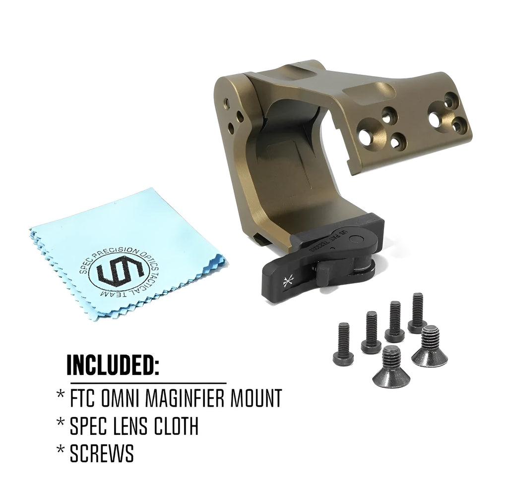 Universal magnifier bracket for G33 G43 G45 FTC OMNI with 21mm Picatinny rail QD mount, black finish
