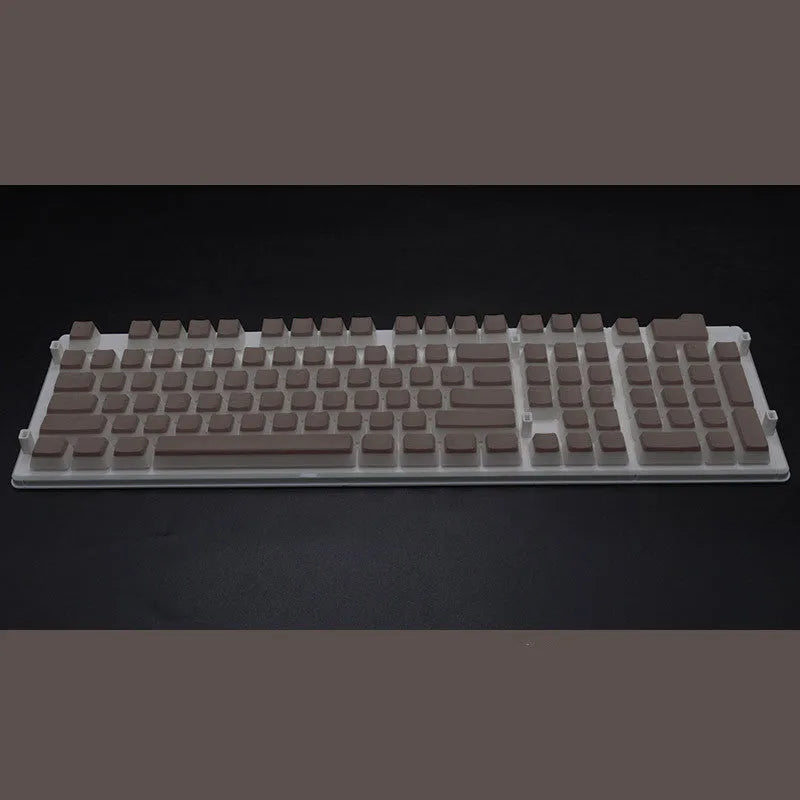 108-key pudding keycap set with transparent sides for mechanical keyboards in various colour options