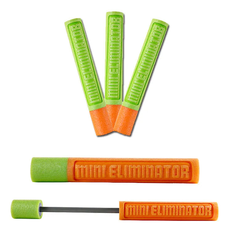 Orange plastic water blaster pistol with foam handle measuring 33cm long