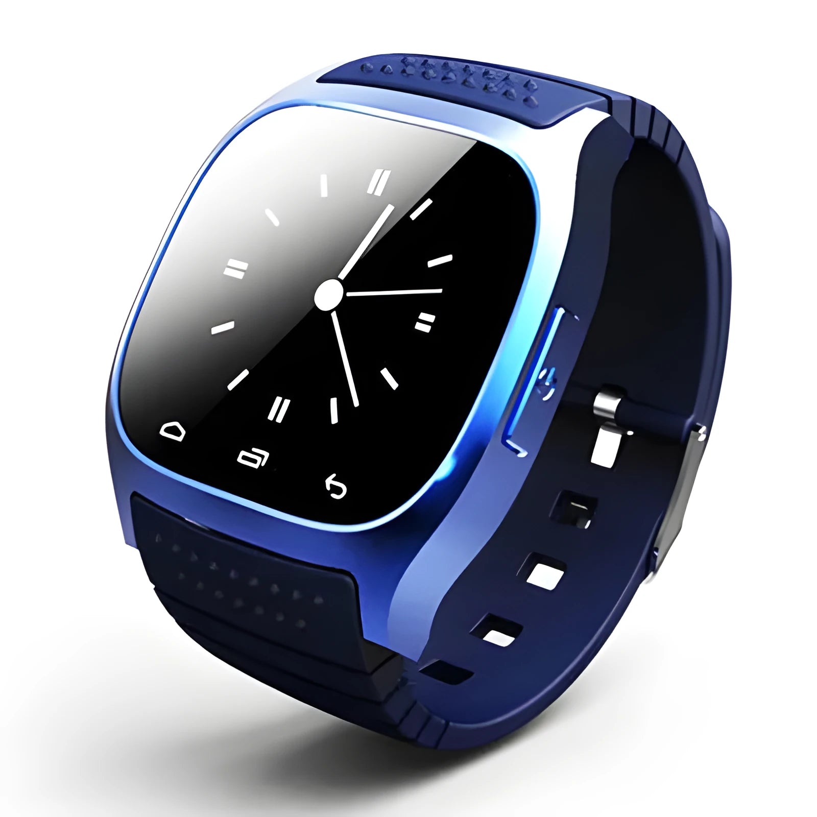 Smart Bluetooth sports watch in black with cross-platform Apple iOS and Android compatibility