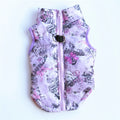 Autumn winter puppy jacket vest with traction buckle in striped pattern for small dogs, available in multiple colours