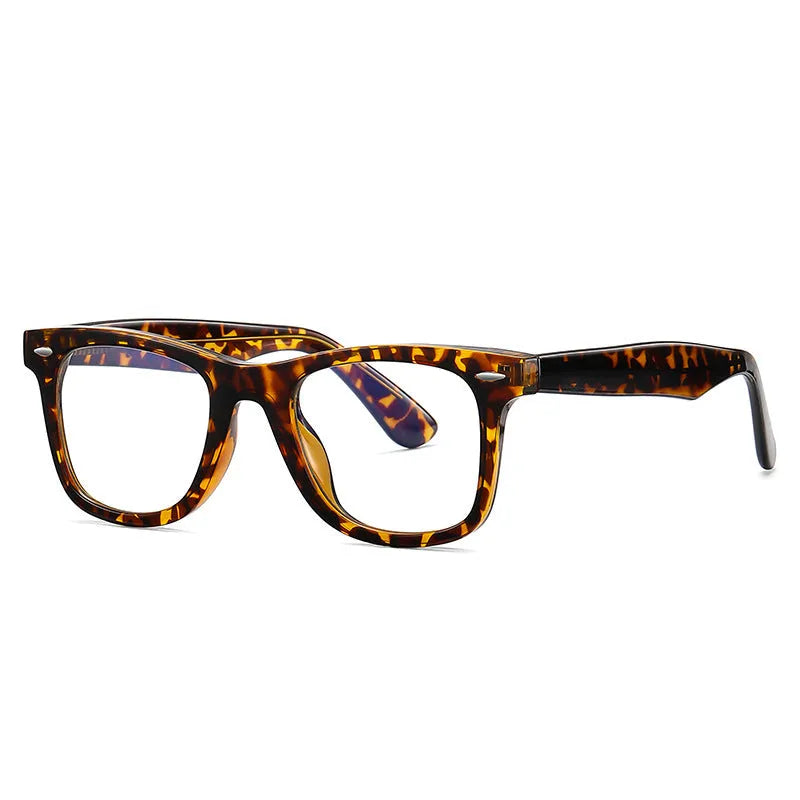 TR90 retro eyeglass frame with anti-blue light lenses in full-frame box style design