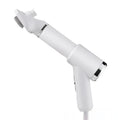 Pet hair dryer with hot air comb attachment for dog grooming showing beige and blue comb options