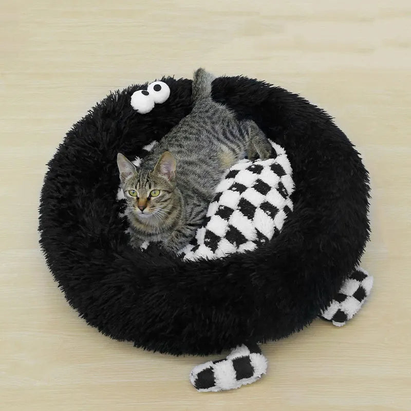 Long plush pet nest for Shiba Inu dogs in three sizes and colours